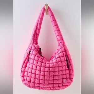 Free People Movement Carryall Bag NWT Vibrant Pink Quilted Shoulder Bag $78